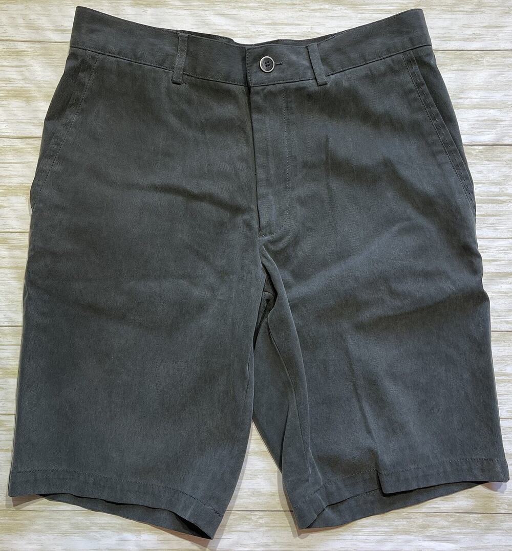 Tori Richard Mens Dark Gray Flat Front Chino Shorts Size 30